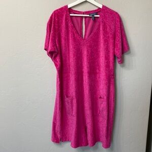 ModCloth Beach chaser Velour romper pink size 1X.NWT